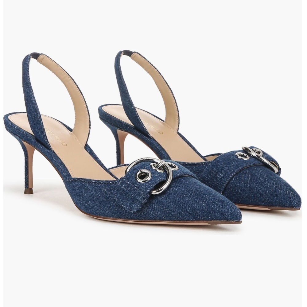 New Veronica Beard Roxy Slingback Pointed Toe Pump in denim blue Size: 6